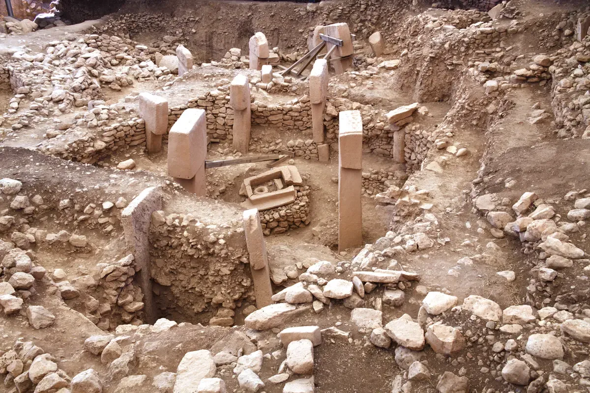 Excavated round enclosure with T-shaped pillars and dry-stone walls at Göbekli Tepe, the centre of every Gobekli Tepe tour
